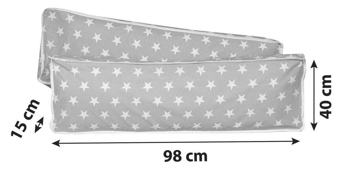 Blazina Za Hrbet Lino, Bela, Roza, 2 Kos - bela/svetlo roza, Moderno, tekstil (98/40cm) - MID.YOU