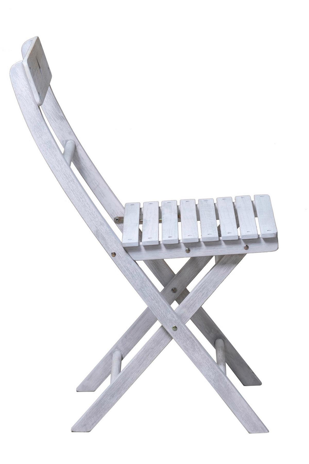 Balkonset 3-tlg. Naturfarben Akazienholz - Grau, Natur, Holz - Gardenson