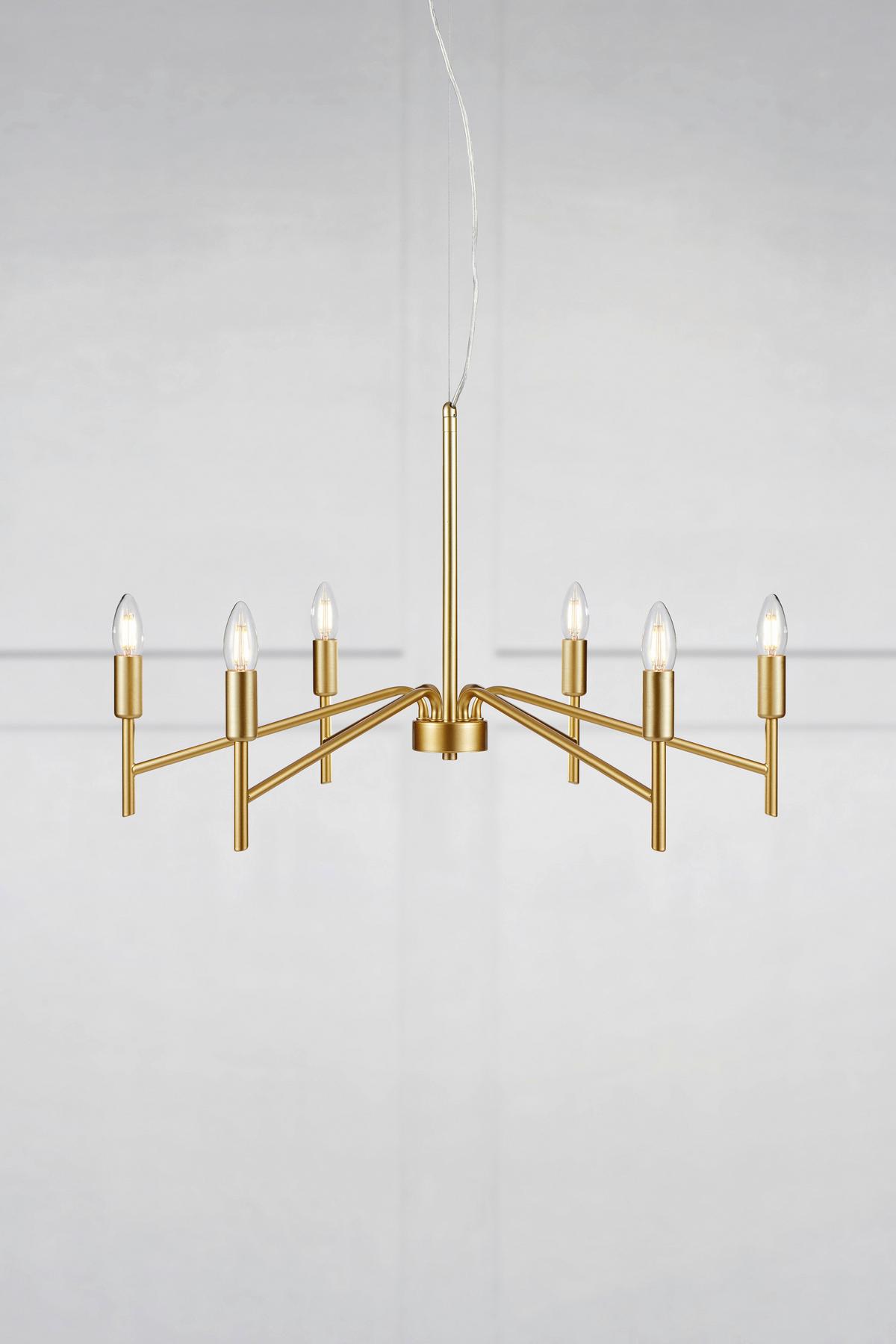 Kronleuchter Monarch max. 18 Watt - Goldfarben, Basics (70/70/43cm) - Markslöjd