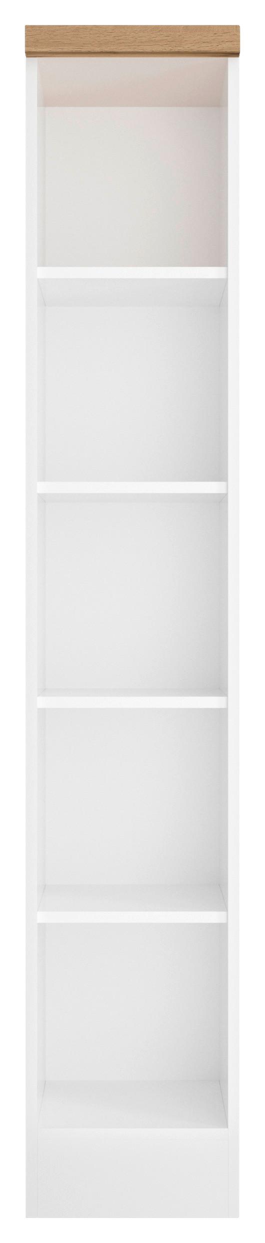 Regal Monza ca. 30x166 cm Weiß/Eiche - Eiche Wotan/Weiß, LIFESTYLE, Holzwerkstoff (30/166/60cm) - Held