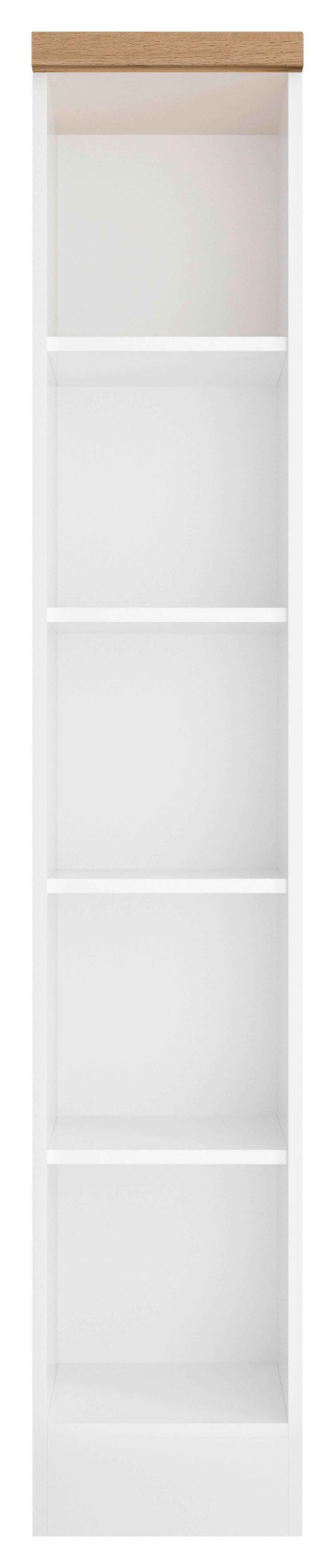Regal Monza ca. 30x166 cm Weiß/Eiche - Eiche Wotan/Weiß, LIFESTYLE, Holzwerkstoff (30/166/60cm) - Held