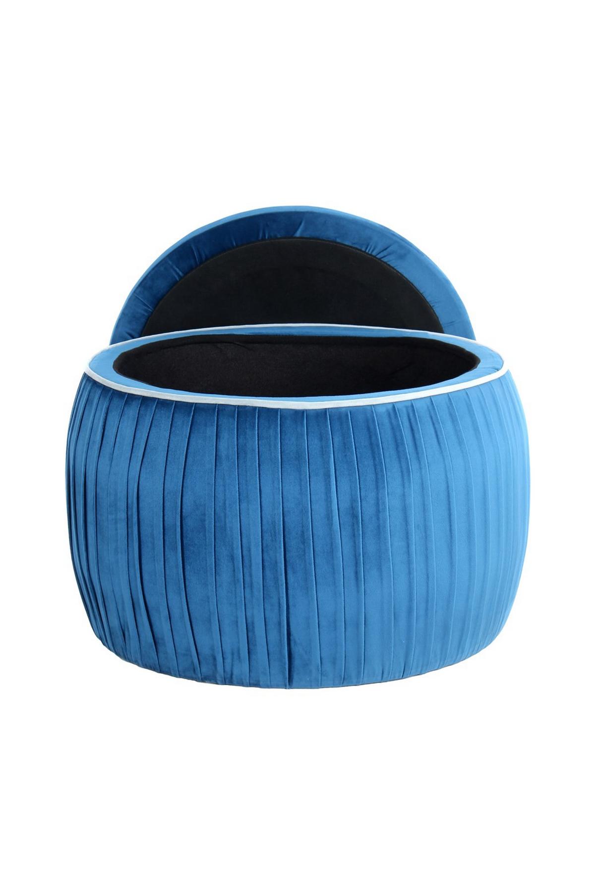 Hocker Adoree 100 - Blau, Design, Textil (63cm) - Kayoom