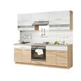 Kuhinjski Blok Corina - bijela/hrast Sonoma, Modern, staklo/drvo (220/214.9/60cm) Kuhinjski Blok Corina - bijela/hrast Sonoma, Modern, staklo/drvo (220/214.9/60cm)