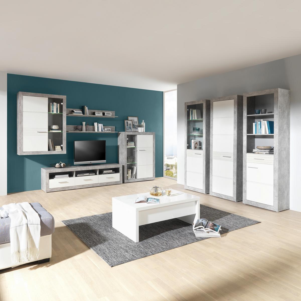 Poliță De Perete Malta - gri, Modern, material pe bază de lemn (180/18/20cm) - Modern Living
