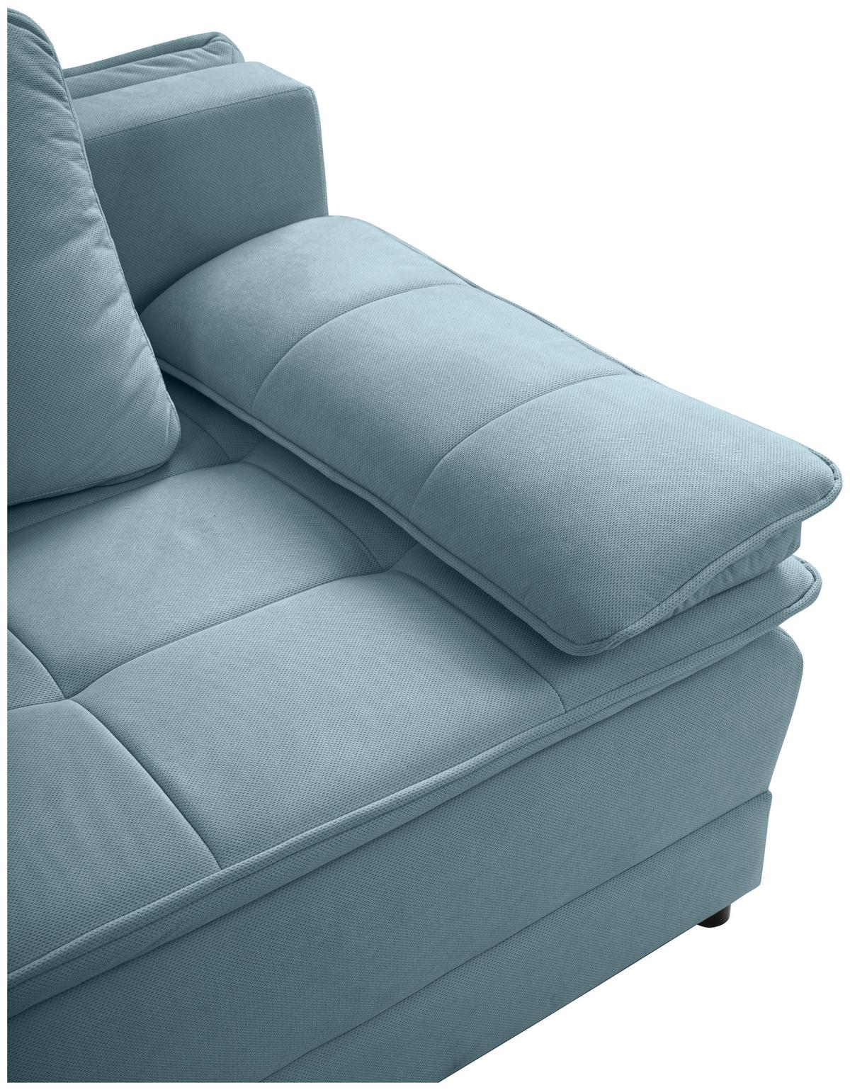 Canapea extensibila ALICE - albastru deschis, Modern, textil (202/73-92/105cm) - Modern Living