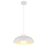 HÄNGELEUCHTE 15755W - Weiss/Opal, Trend, Glas/Textil (38/120cm) - Globo