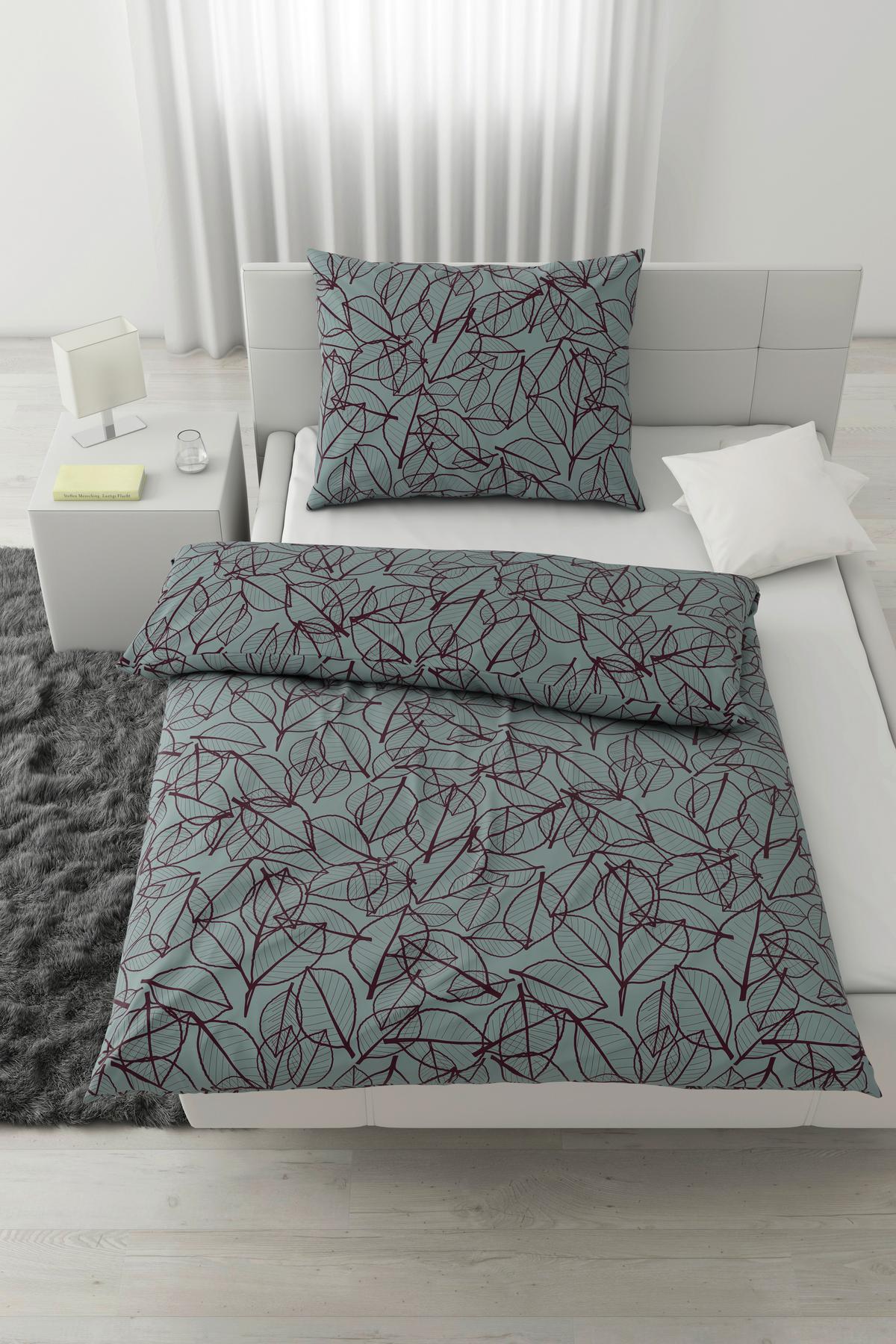 LINGE DE LIT BLÄTTERWALD - Grün, Modern, Textil (160/210cm) - Modern Living