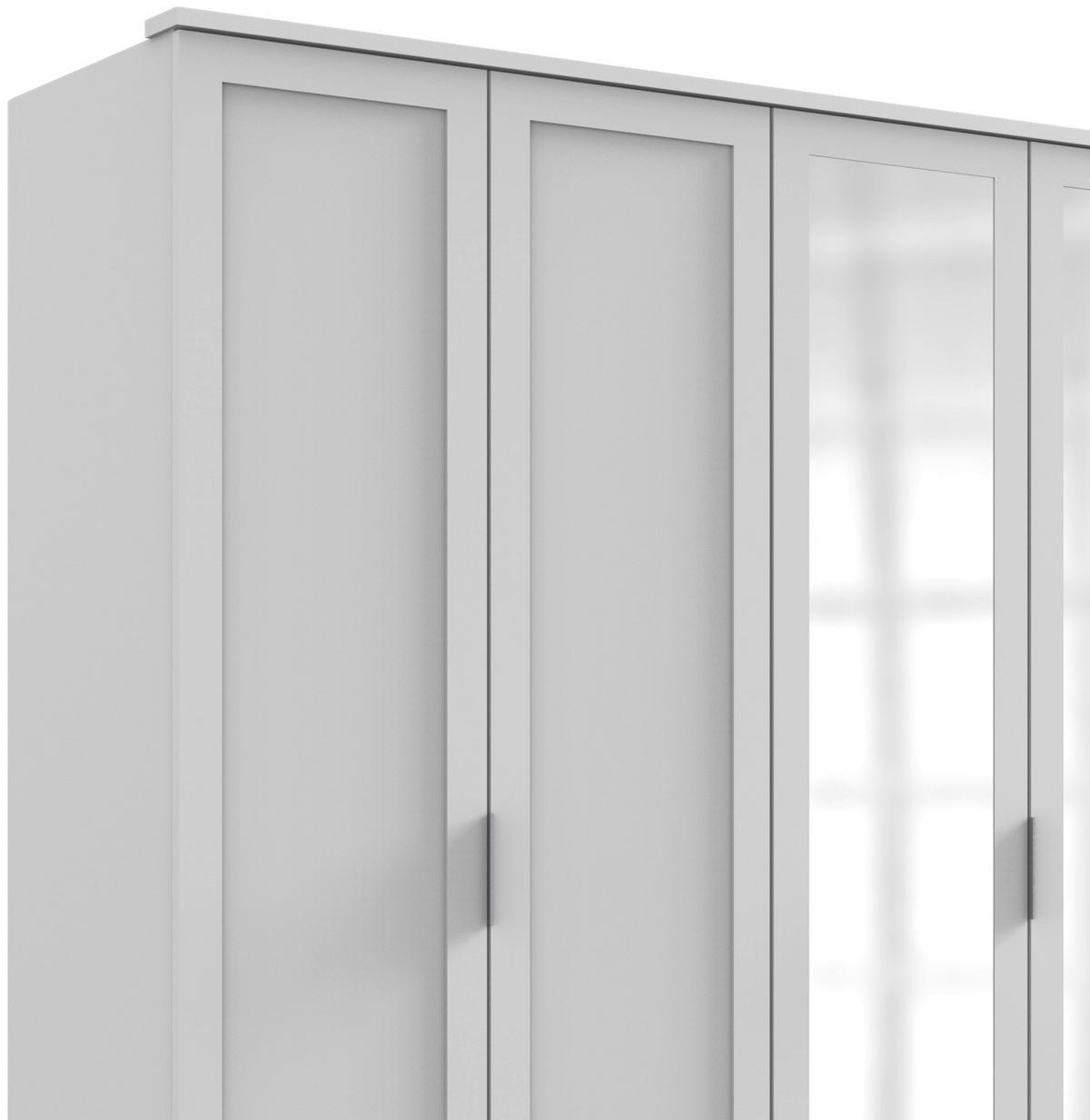 Ormar S Klasičnim Vratima Nadja - bijela/srebrne boje, Konvencionalno, staklo/drvni materijal (270/210/58cm) - Modern Living