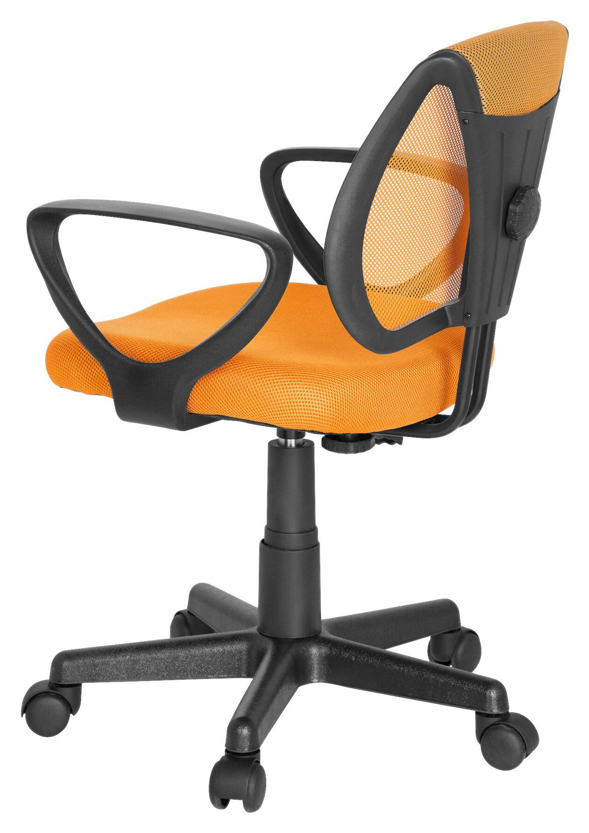 Jugenddrehstuhl Kiddy CD ca. 58x75-92x45 cm Orange - Schwarz/Orange, Basics, Kunststoff (58/75-92/45cm) - MID.YOU