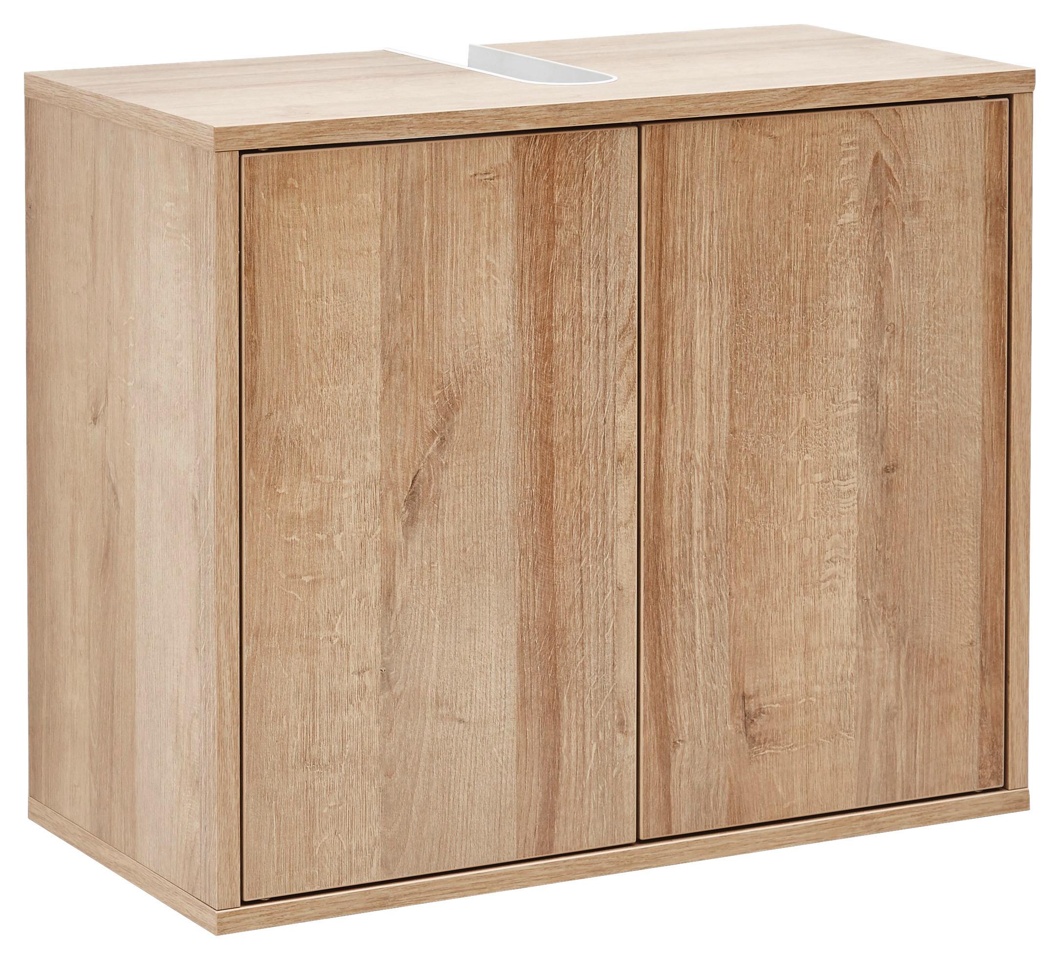 Waschbeckenunterschrank "Finn" eiche - Eichefarben, MODERN, Holzwerkstoff (60/50/30,5cm) - MID.YOU
