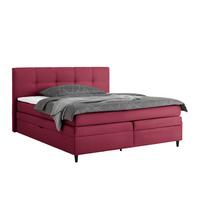 Boxspringbett Miami in Weinrot ca. 180x200cm - Weinrot/Schwarz, KONVENTIONELL, Holz/Holzwerkstoff (180/200cm) - Mömax