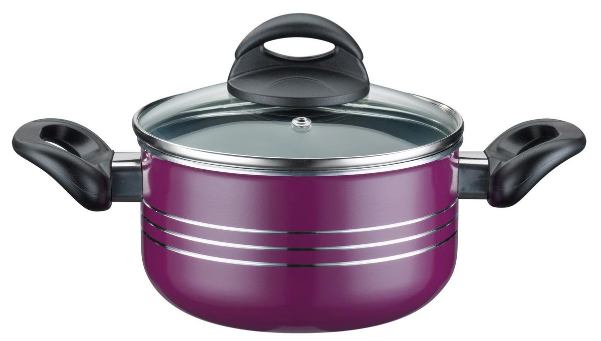 Set Posod Milano Lila, 4-Delni - lila, Basics, kovina - GSW