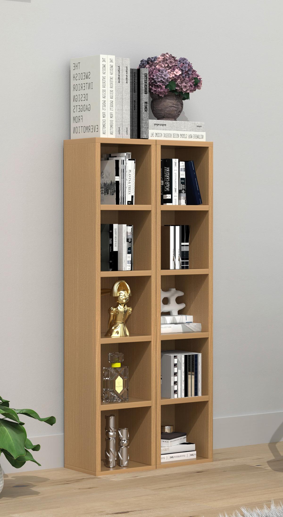 Regal Megosa S, Barva Bukve - barve bukve, Design, leseni material (40/94/17cm) - MID.YOU