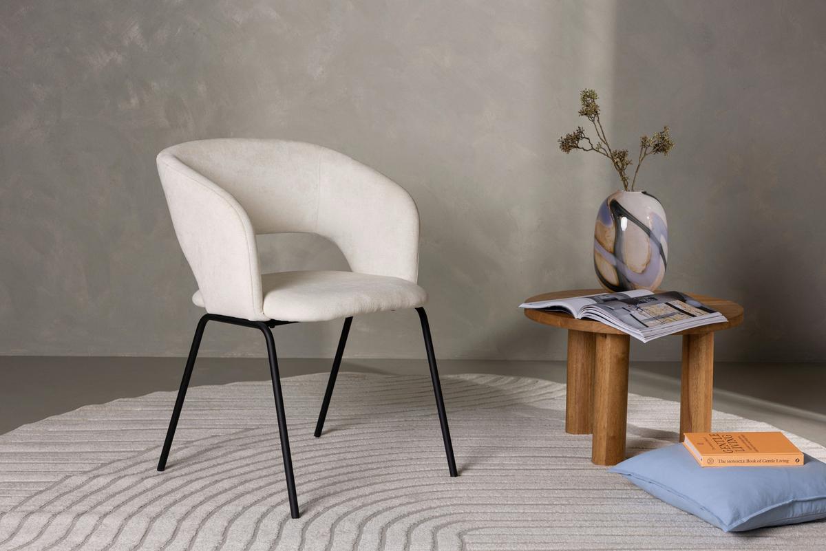 STUHL-SET DAY - Schwarz/Weiß, Design, Kunststoff/Textil (66/86/66cm) - Livetastic