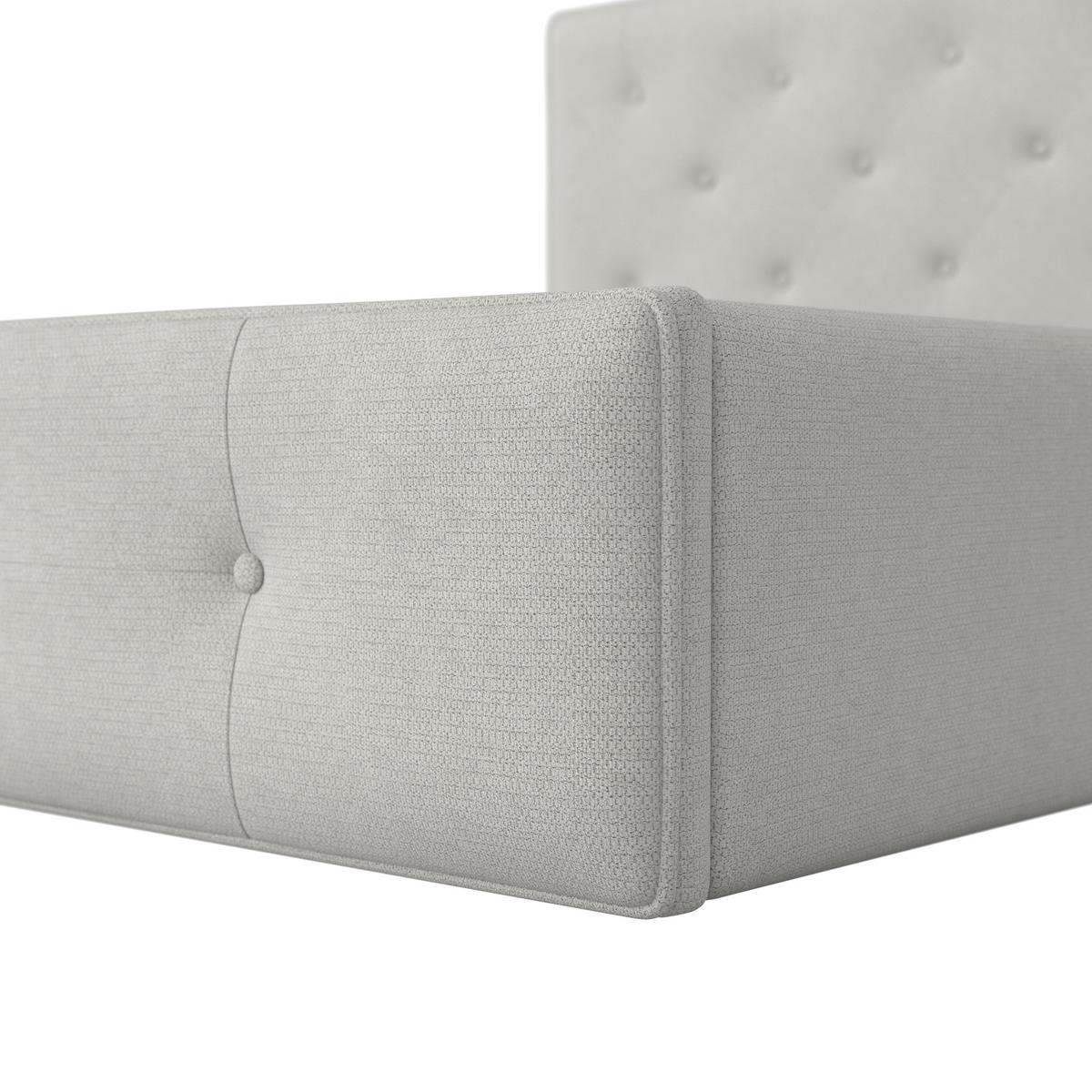 Polsterbett Julie ca. 180x200 cm Beige - Creme/Schwarz, MODERN, Holz/Holzwerkstoff (180/200cm) - Bessagi Home