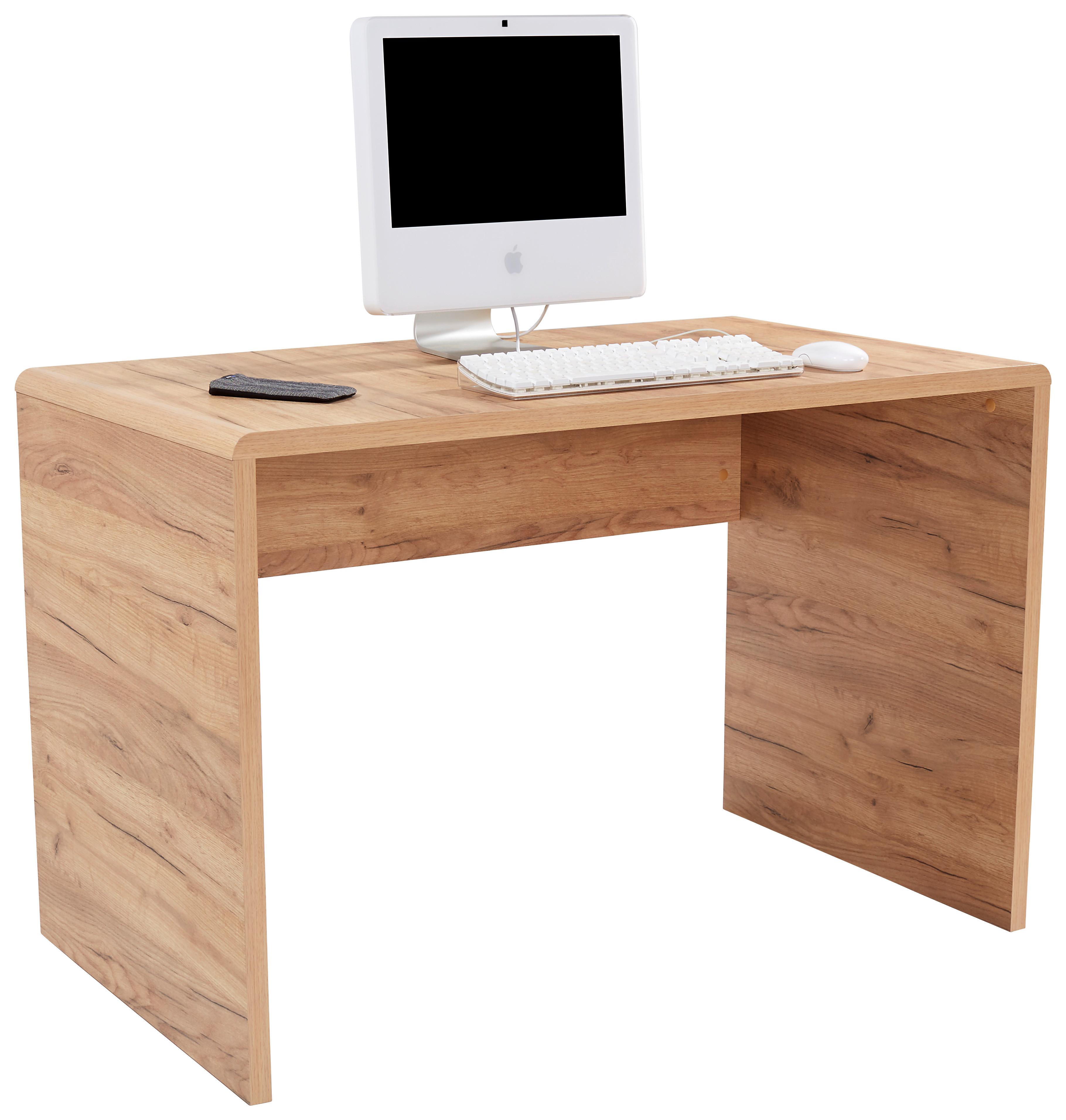 Íróasztal Tölgy Szín Fontana - tölgyfa, Modern, faalapú anyag (120/75,5/60cm)