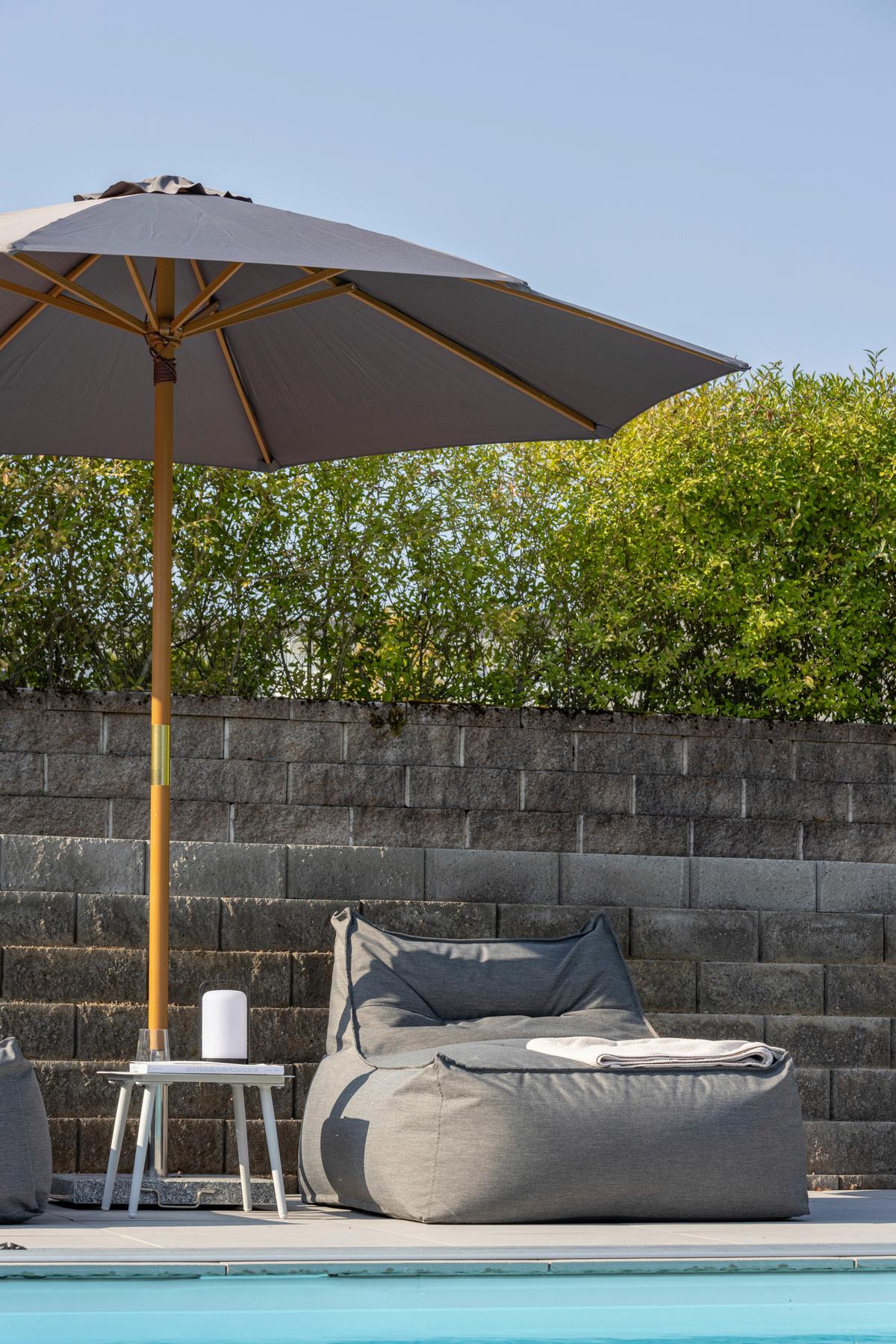 SONNENSCHIRM IXOS - Grau, KONVENTIONELL, Holz/Textil (300/244cm) - Gardenson