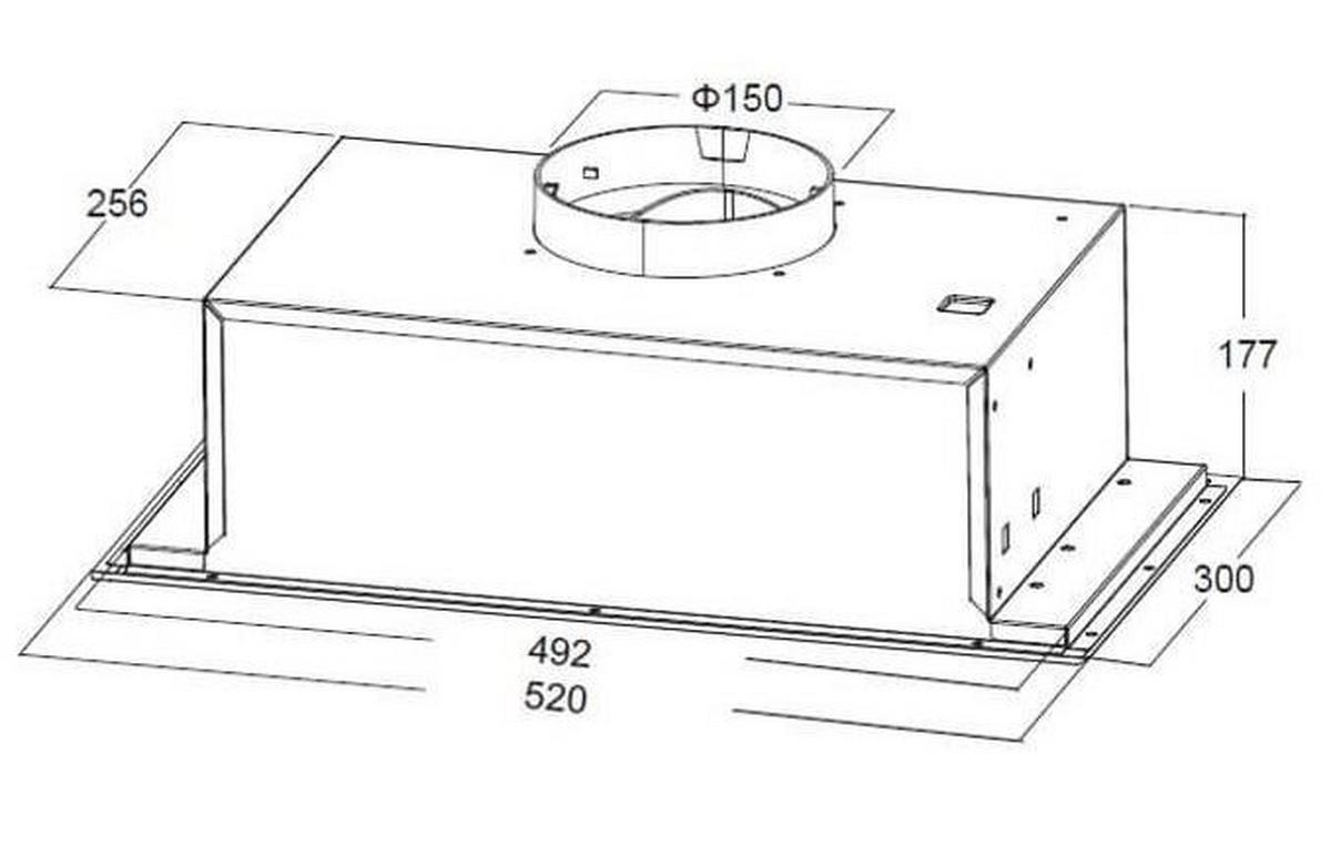 Beépíthető Páraelszívó Chb6mb.1 - fekete (52/17,7/30cm)