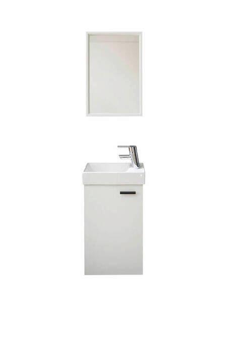 Kopalnica Za Goste Amy - bela, Moderno, steklo/leseni material (41/165/23cm) - Mömax