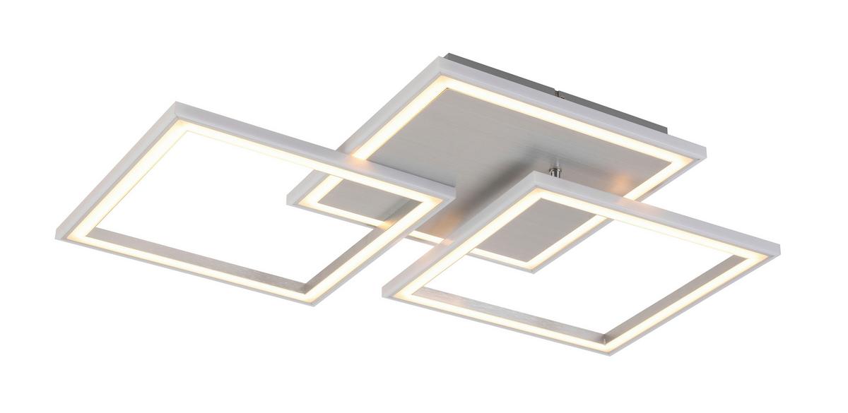 Led Mennyezeti Lámpa Qinton - alumíniumszínű, Romantik / Landhaus, műanyag/fém (95/44/7,3cm) - Premium Living