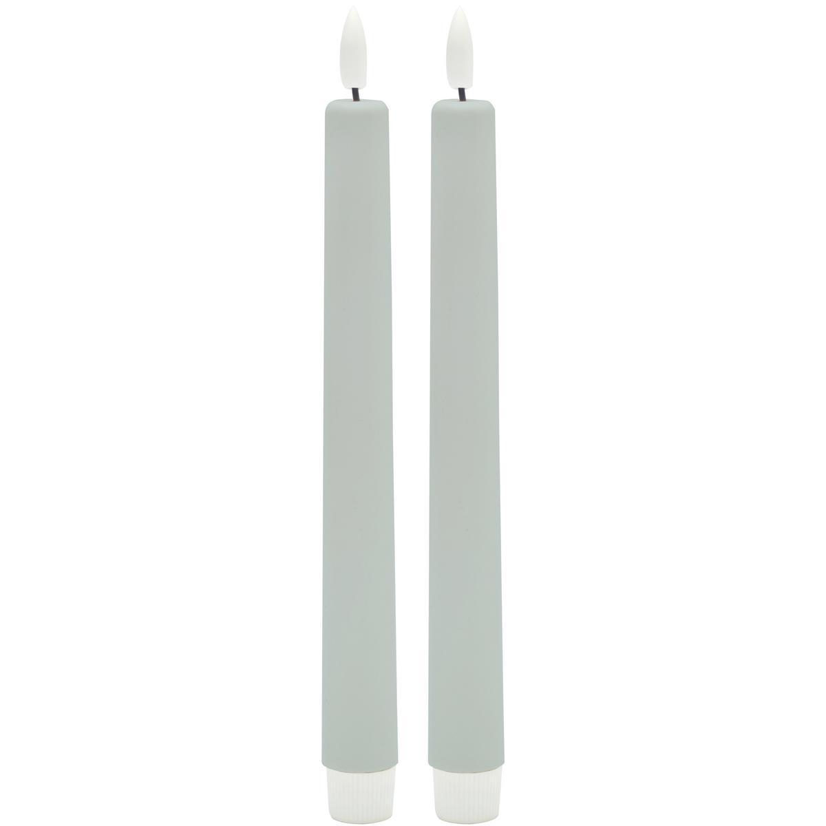 Stabkerze Rina Blaugrau, 2er Set - Blaugrau (2,2/22cm) - Mömax