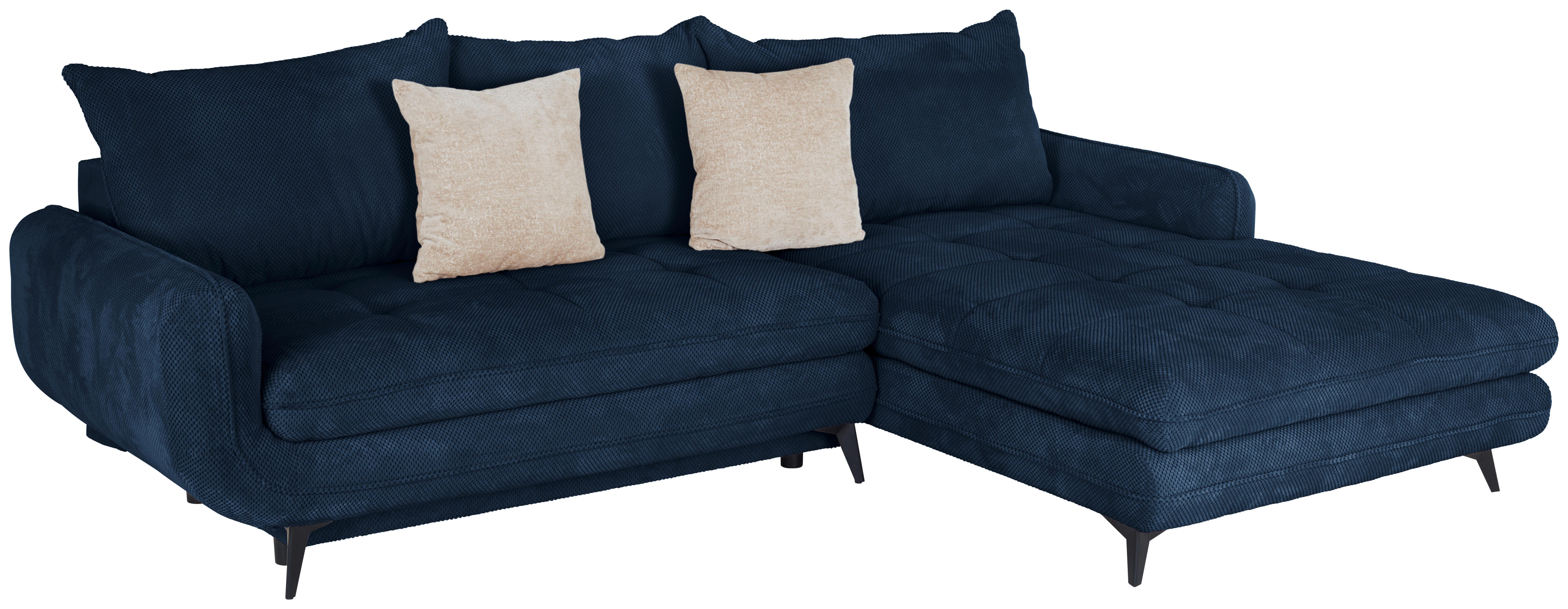 Kutna Garnitura Wave - tamno plava/crna, Moderno, drvo/metal (266/189cm) - Modern Living