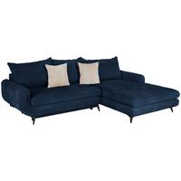 Coltar WAVE - albastru închis, Modern, lemn/metal (266/189cm) - Modern Living