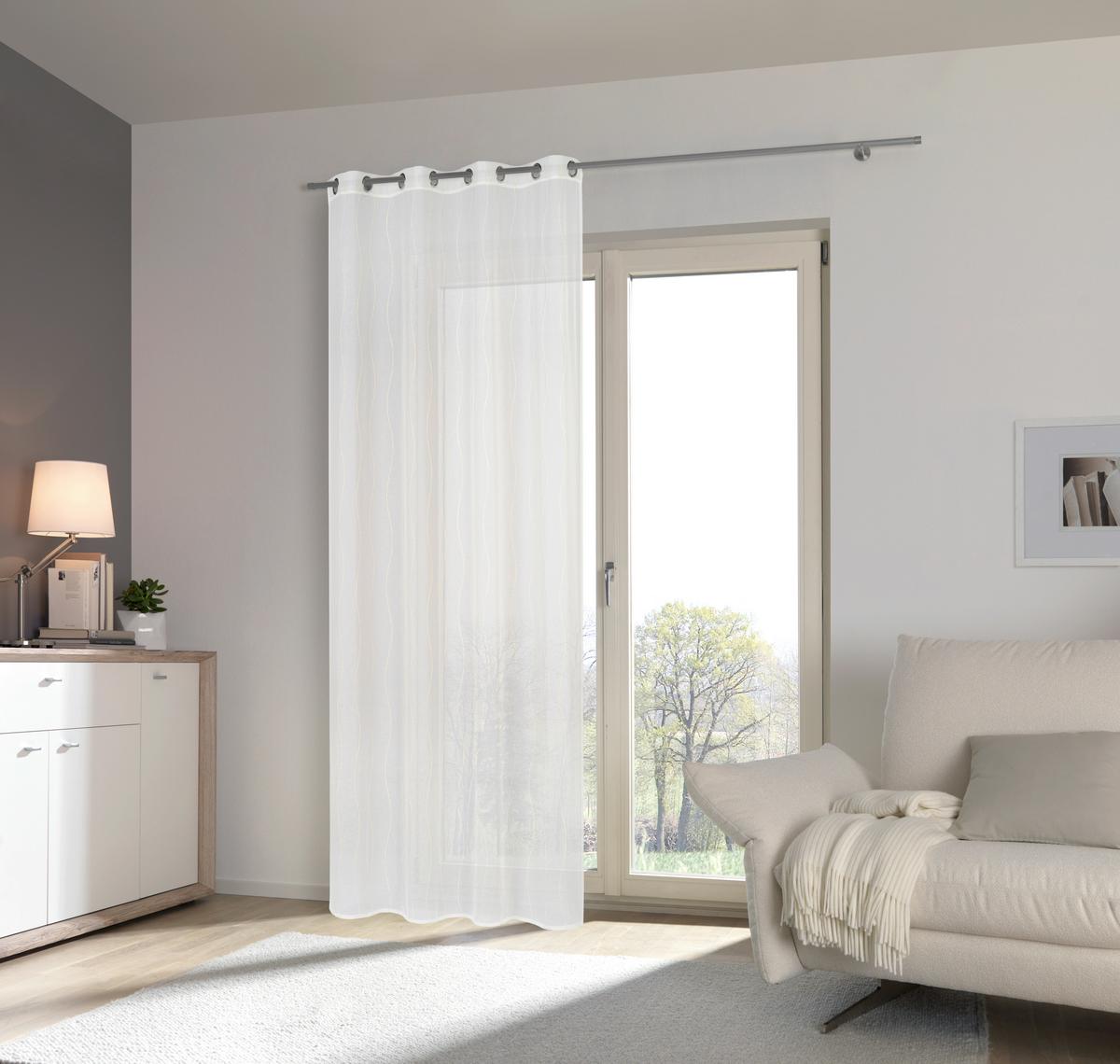 ZASŁONA NA PRZELOTKACH VALLE - kolor naturalny, Basics, tkanina (140/245cm) - Esposa