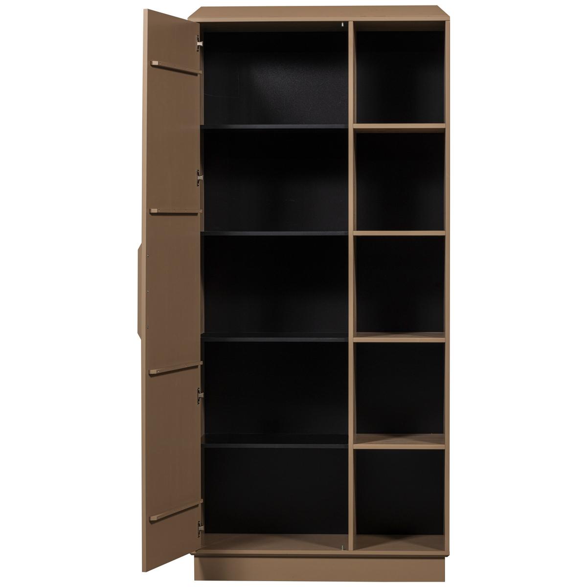 Garderobenschrank Lowen Schlammfarben B: 100 cm - Schlammfarben, Design, Holz/Holzwerkstoff (100/221/44cm) - Livetastic
