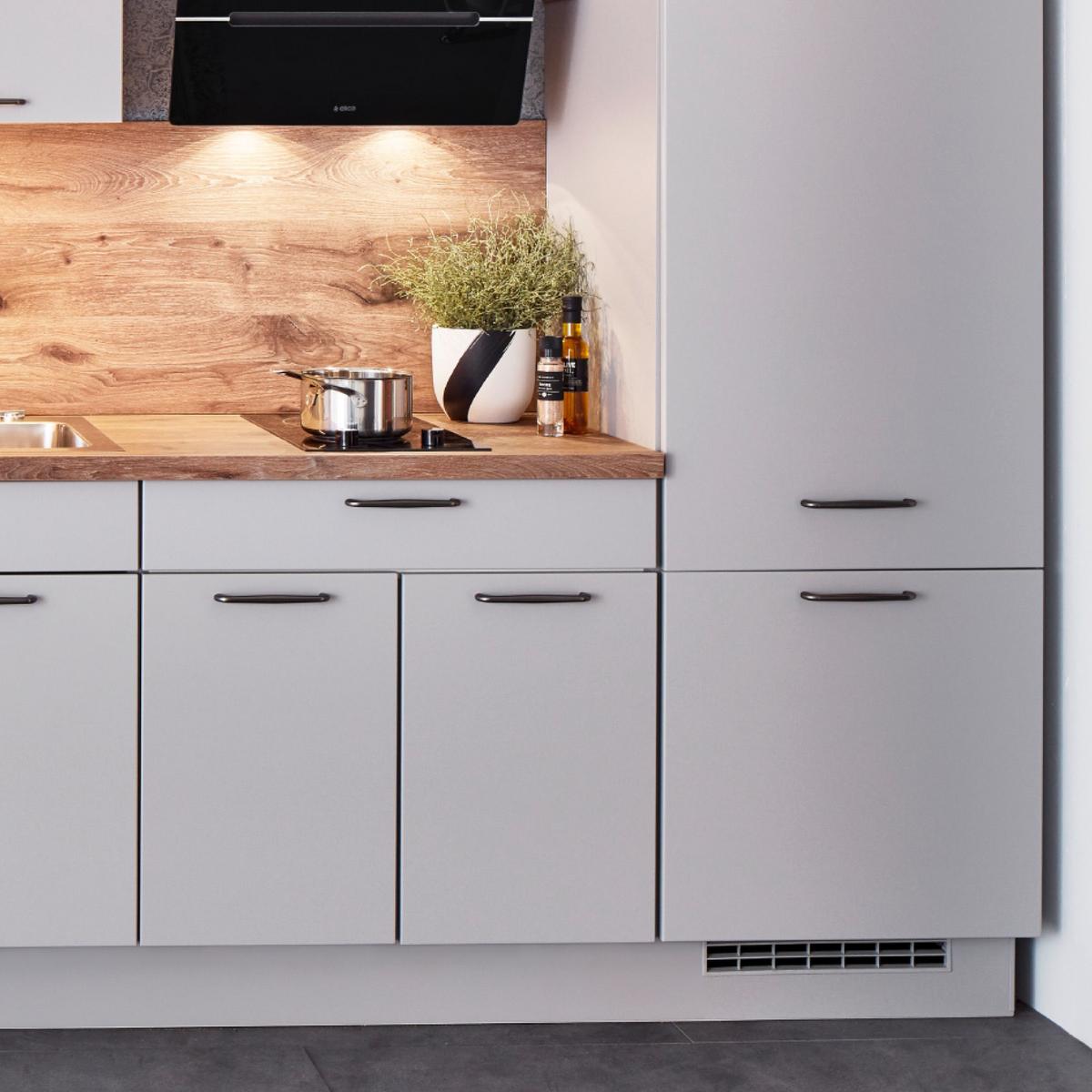 Bucătărie la comandă Fashion - culoare lemn stejar, Modern, material pe bază de lemn (295cm)