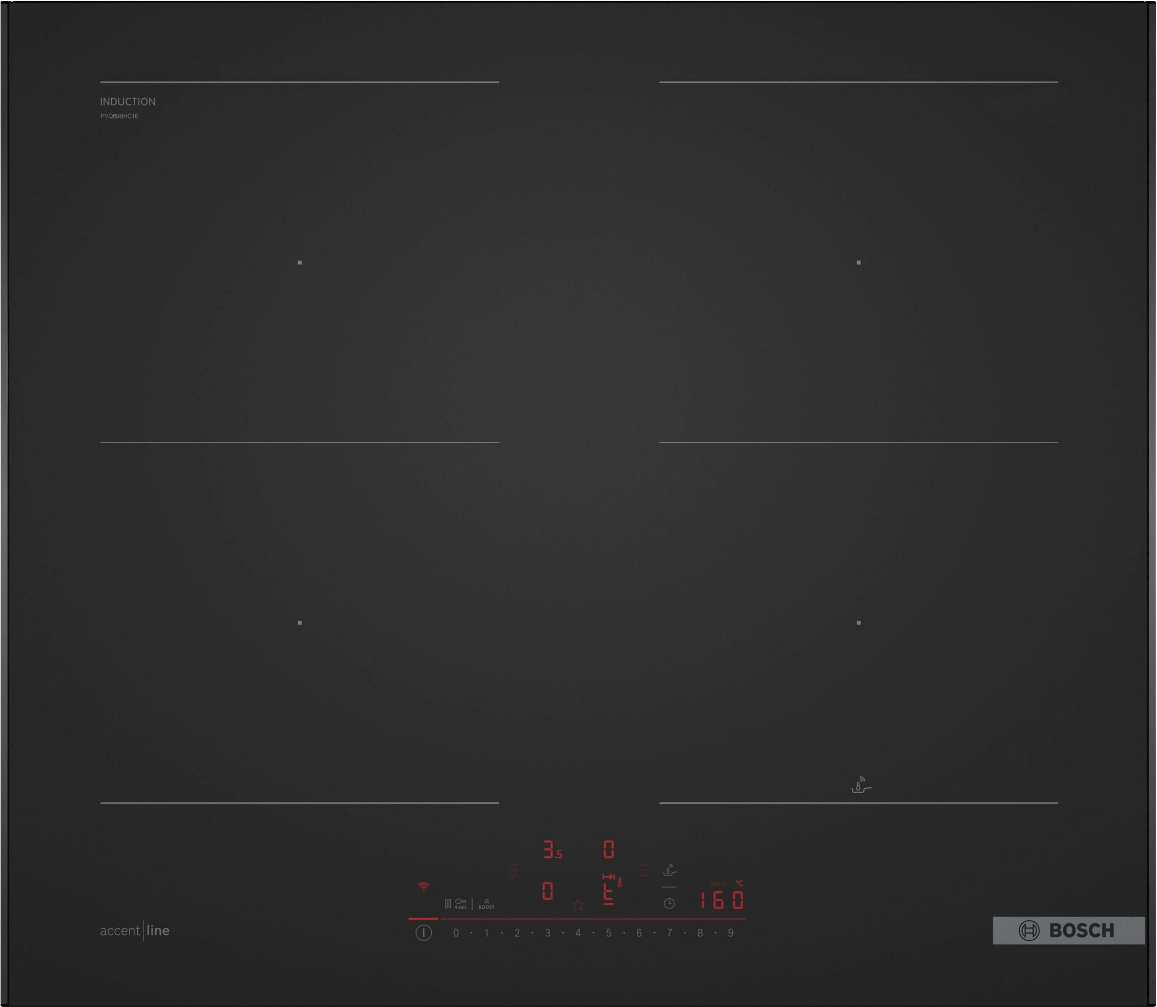 Induktionskochfeld PVQ69BHC1E - Schwarz, MODERN, Glas (60,2/5,1/52cm) - Bosch