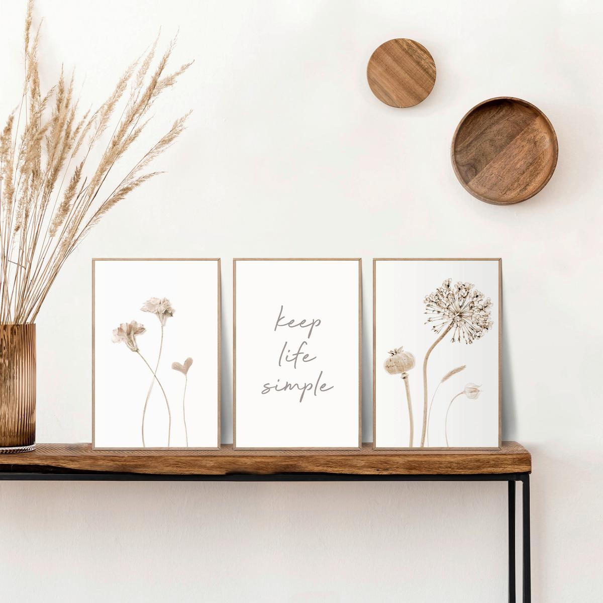 ZESTAW OBRAZÓW 89557 - Basics, drewno (60/30/2cm) - Reinders!