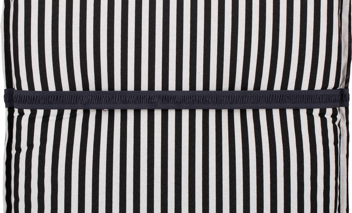 Liegenauflage Tupelo ca. 191x58 cm Schwarz/Weiß - Schwarz/Weiß, Basics, Textil (191/58/8cm) - Gardenson