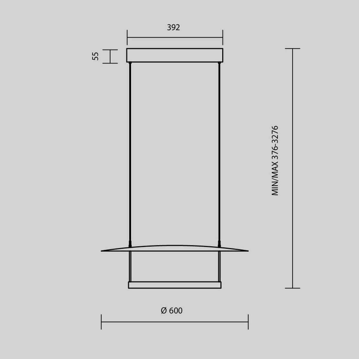 Pendelleuchte Mod280pl-L30b3k1 - Weiss/Schwarz, Design, Metall (60/334.6cm) - MAYTONI