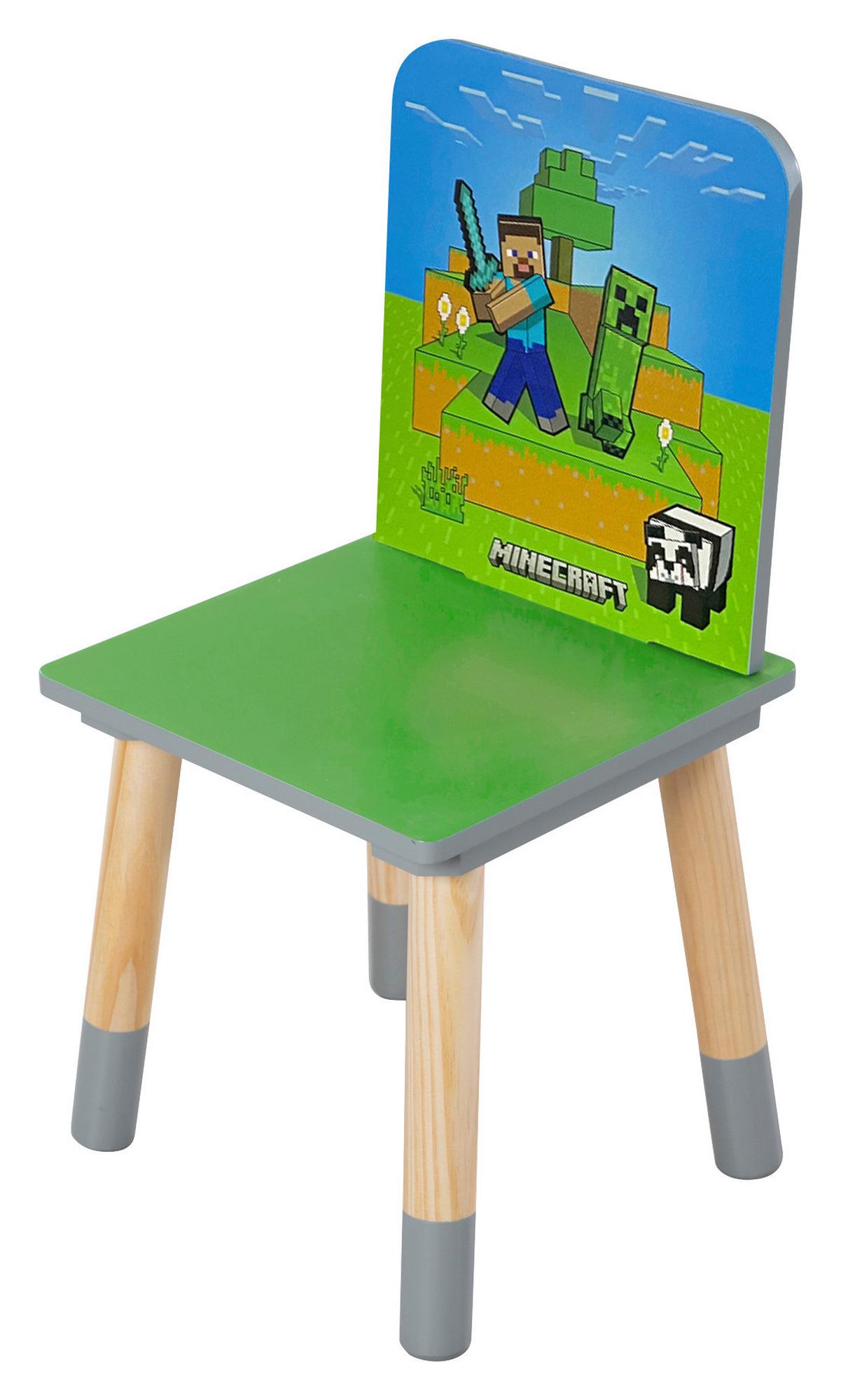 Kindersitzgruppe Minecraft 3-tlg. Grün/Blau - Multicolor, MODERN, Holz/Holzwerkstoff (60kg) - Minecraft