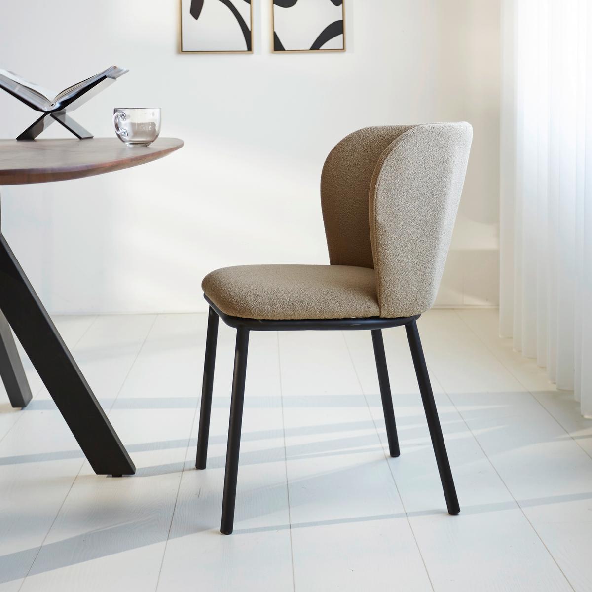 Stuhl-Set Bourges Taupe - Taupe/Schwarz, MODERN, Textil/Metall (52/80/44cm) - MID.YOU