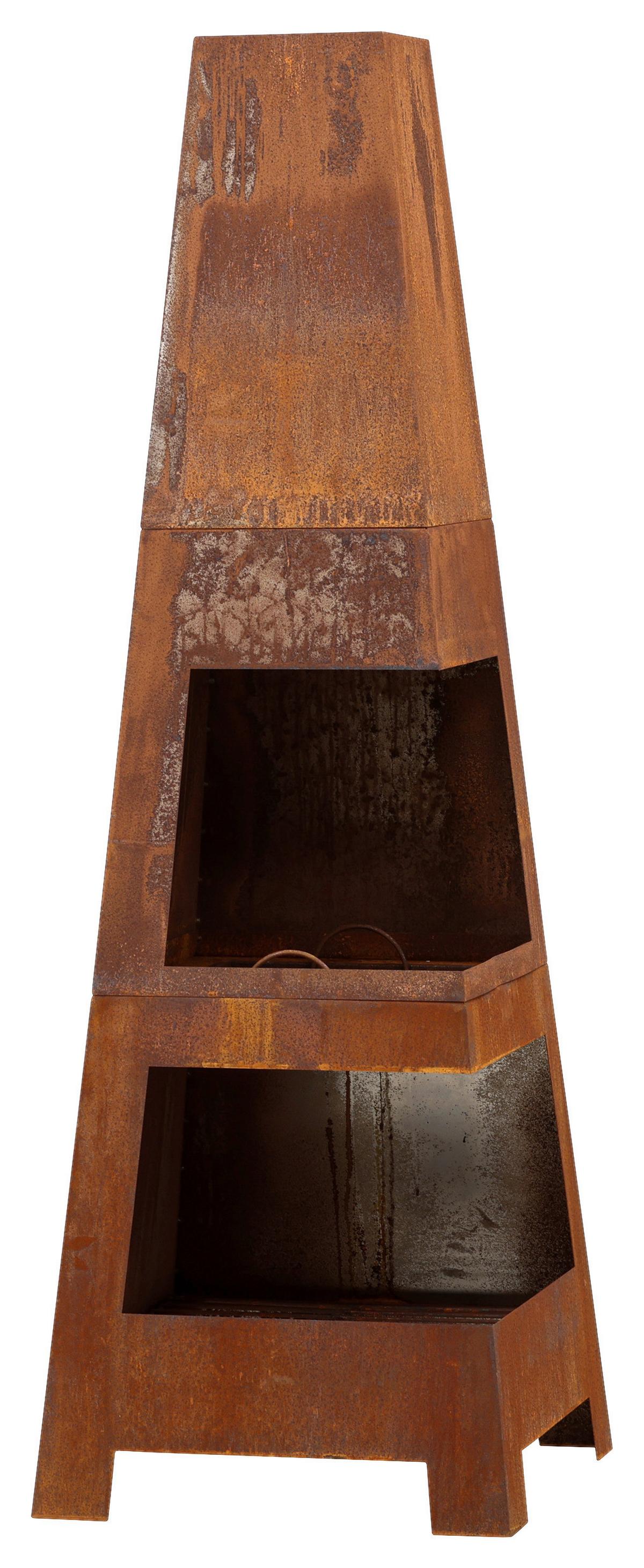 Feuerstelle Bastian ca. 50x150x50 cm Dunkelorange - Dunkelorange, KONVENTIONELL, Metall (50/150/50cm) - Gardenson