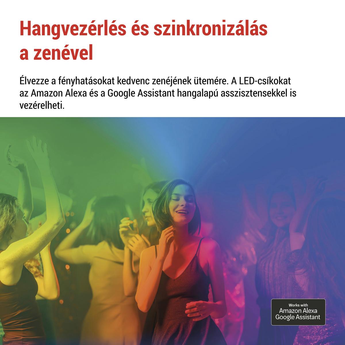 Led Szalag Rugalmas Gosmart Kb. 5m - többszínű, Basics, műanyag (500cm)