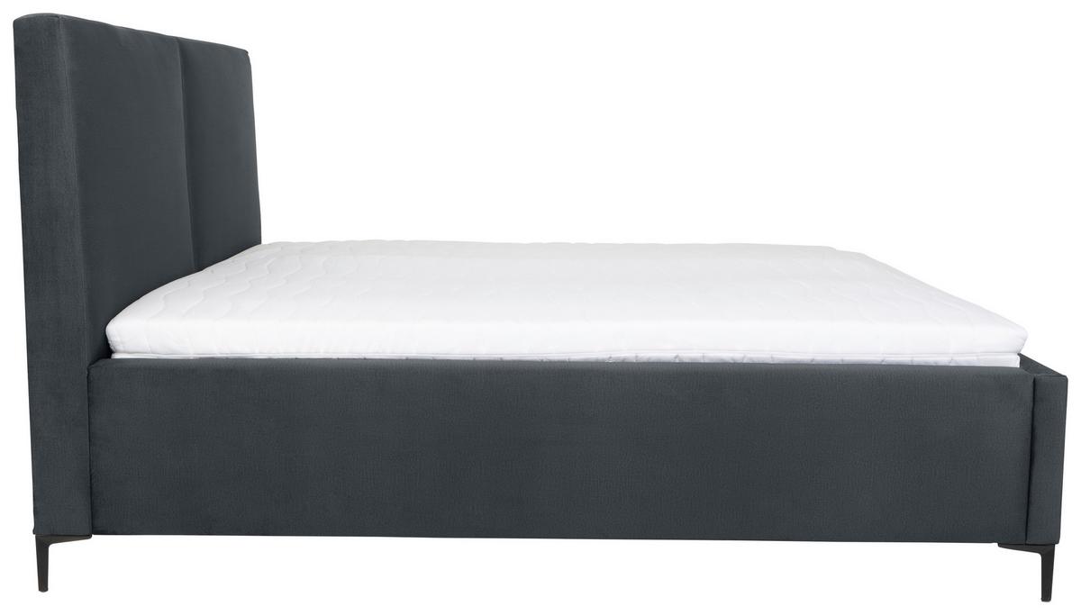 Tapecirani Krevet Palini - jezgra bukve/tamno siva, Moderno, drvo/tekstil (160/200cm) - Modern Living