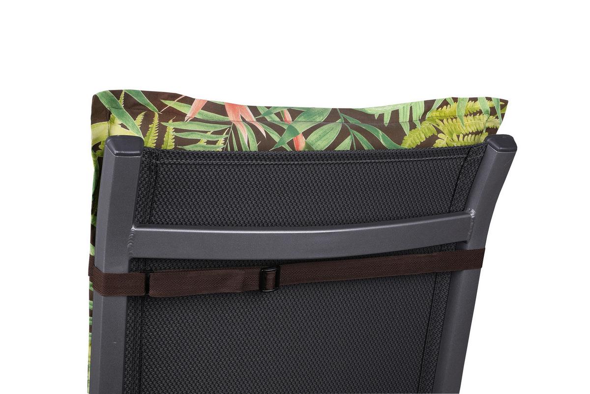 Sesselauflagenset Grün, 6-teilig - Dunkelgrün/Hellgrün, Basics, Textil (50/7/110cm)