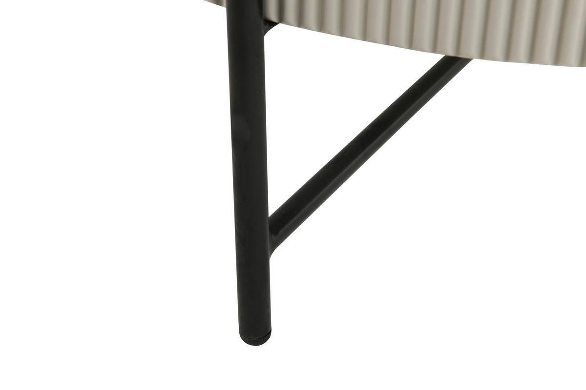 Blanche Stolić - siva/crna, Design, drvni materijal/metal (80/40cm) - Premium Living