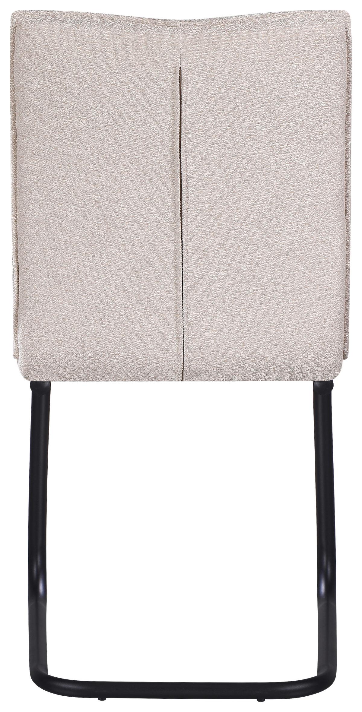 Stuhl Nova Beige - Beige/Schwarz, MODERN, Textil/Metall (47/90/61cm) - Premium Living