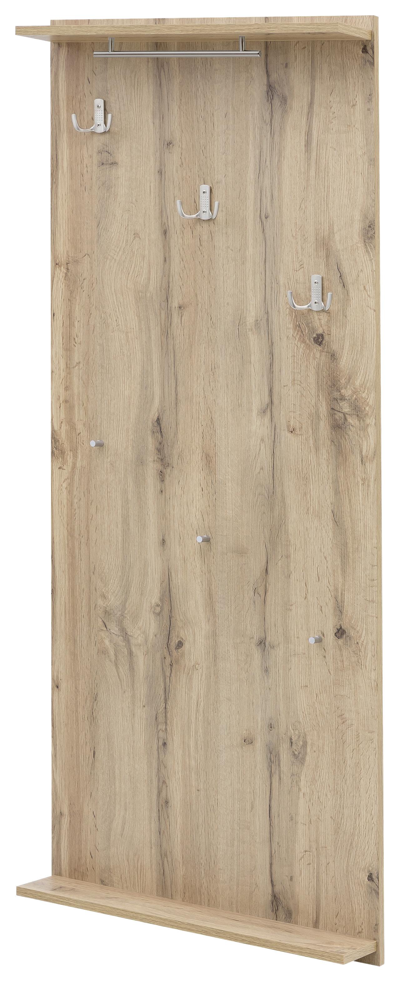 Garderobe "Pisa" , braun - Hellbraun/Eichefarben, Basics, Holzwerkstoff (60/150/13,2cm) - MID.YOU