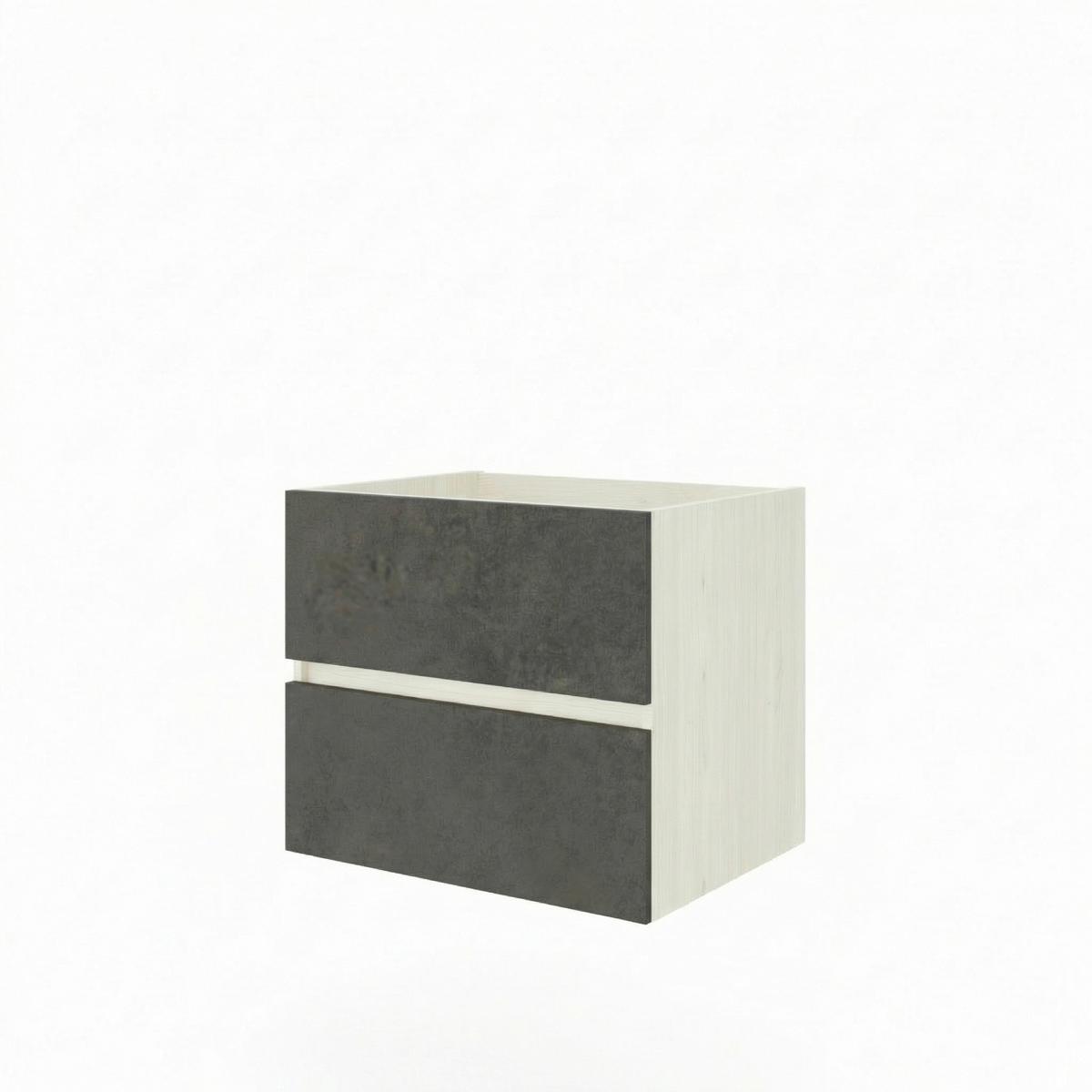 Element Ispod Umivaonika Easy - hrast Bianco/siva, Moderno, drvni materijal (60/51/46cm)