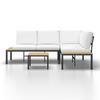LOUNGEGRUPP ARIANNA - svart/cremefärgad, Modern, metall/textil (146/76/75cm) - Bessagi Garden