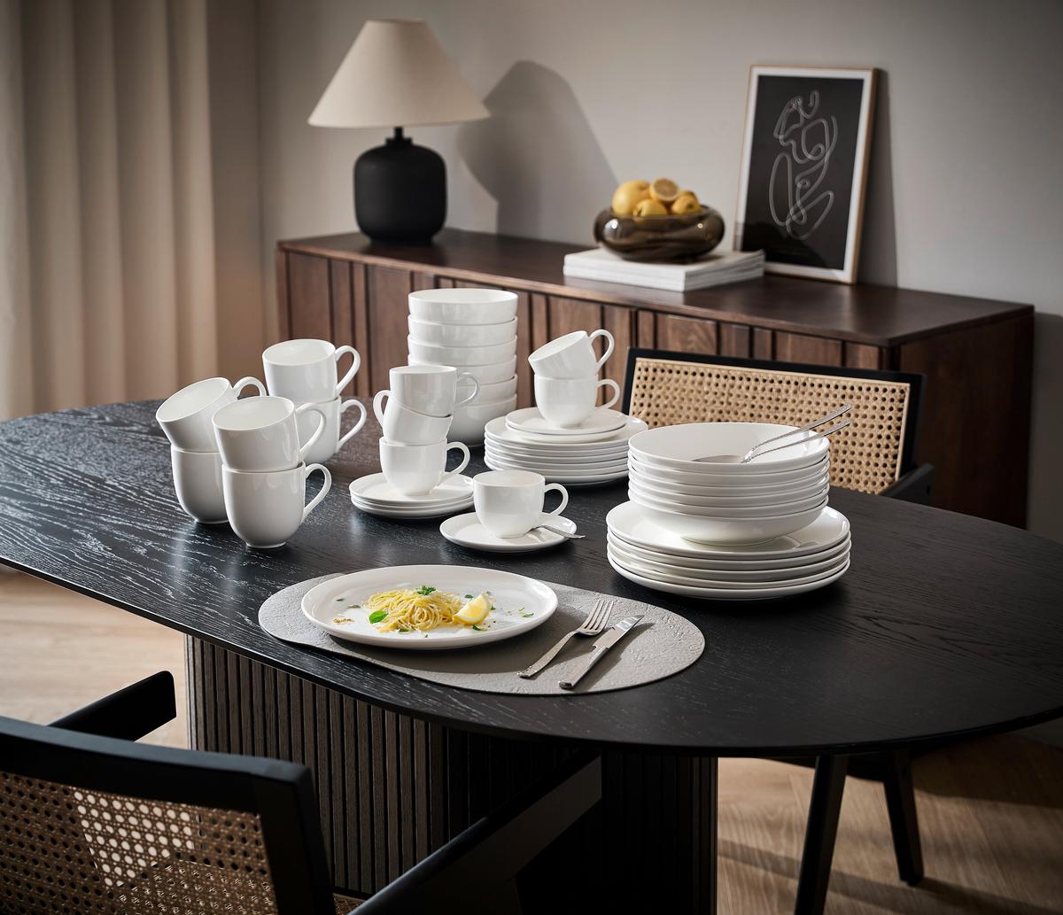 SERWIS OBIADOWO-ŚNIADANIOWY SKAGEN - biały, Design, ceramika - Ritzenhoff Breker