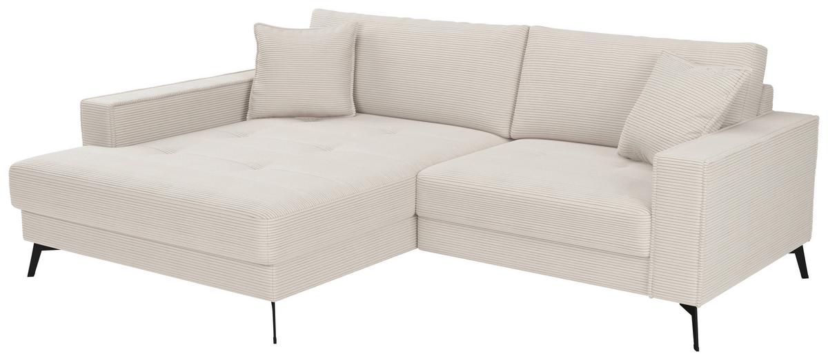Kutna Garnitura Ted - bež/crna, Trend, tekstil/metal (174/228cm) - Modern Living