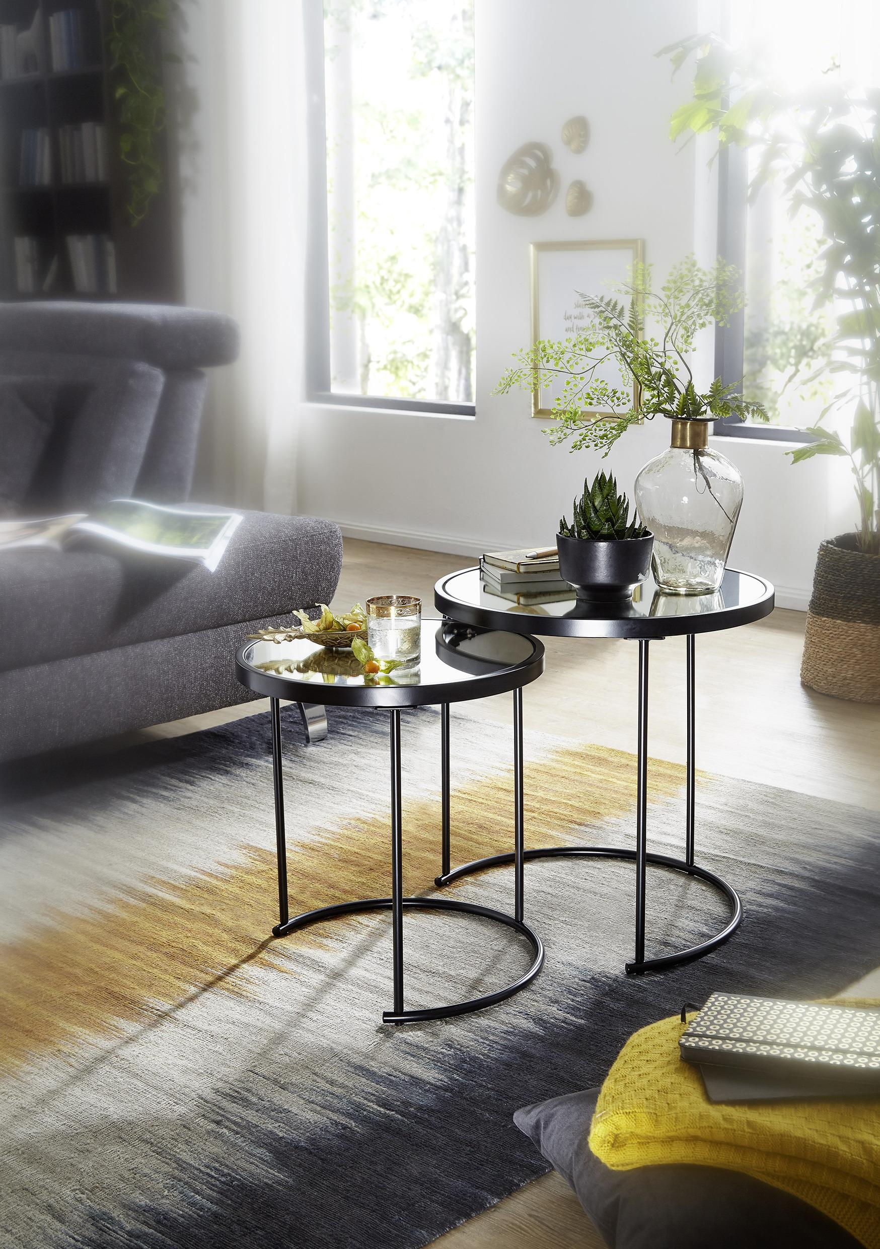 Set Miz Wl5.985 - črna, Design, kovina/steklo (50/50/50,5cm) - MID.YOU
