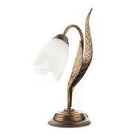 Asztali Lámpa 4240/l - bronzszínű, Konventionell, üveg/fém (25/38cm)