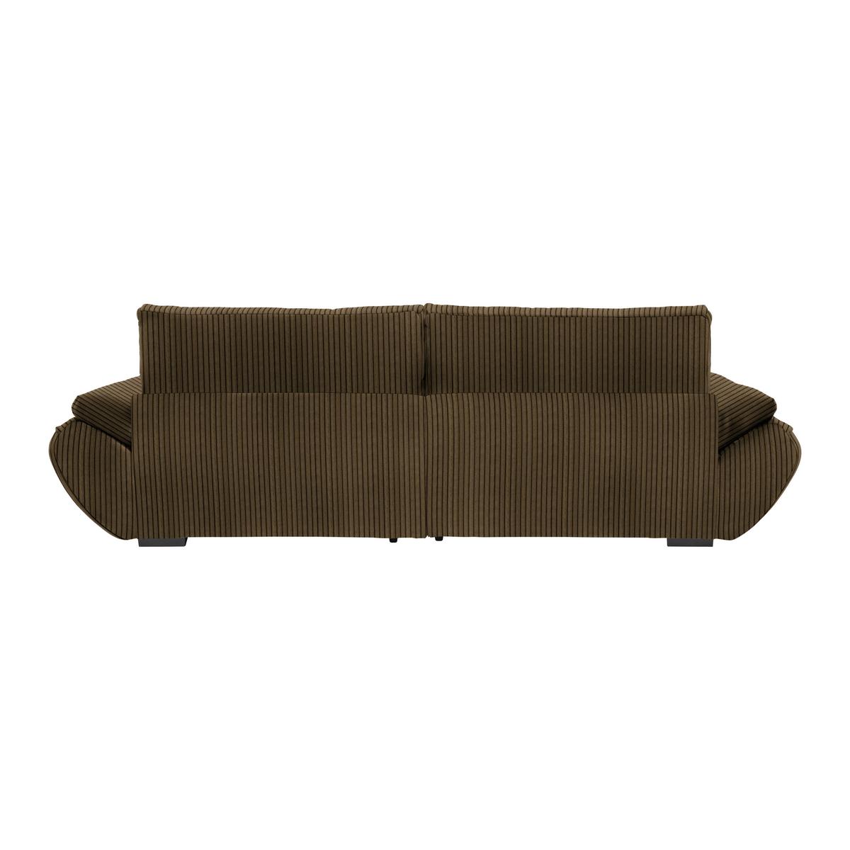 Wohnlandschaft Vivo Dunkelbraun - Dunkelbraun/Schwarz, MODERN, Kunststoff/Textil (317/63/179cm) - Premium Living